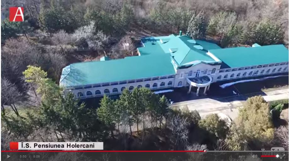 Drone footage of a mansion