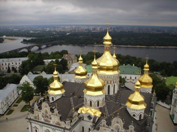 Gold domes of buildings