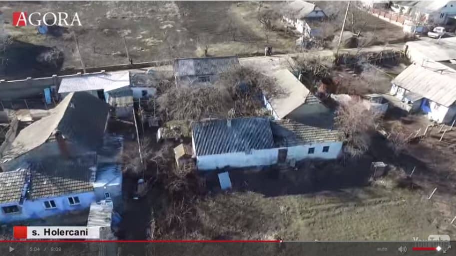 Drone footage of some dilapidated village houses