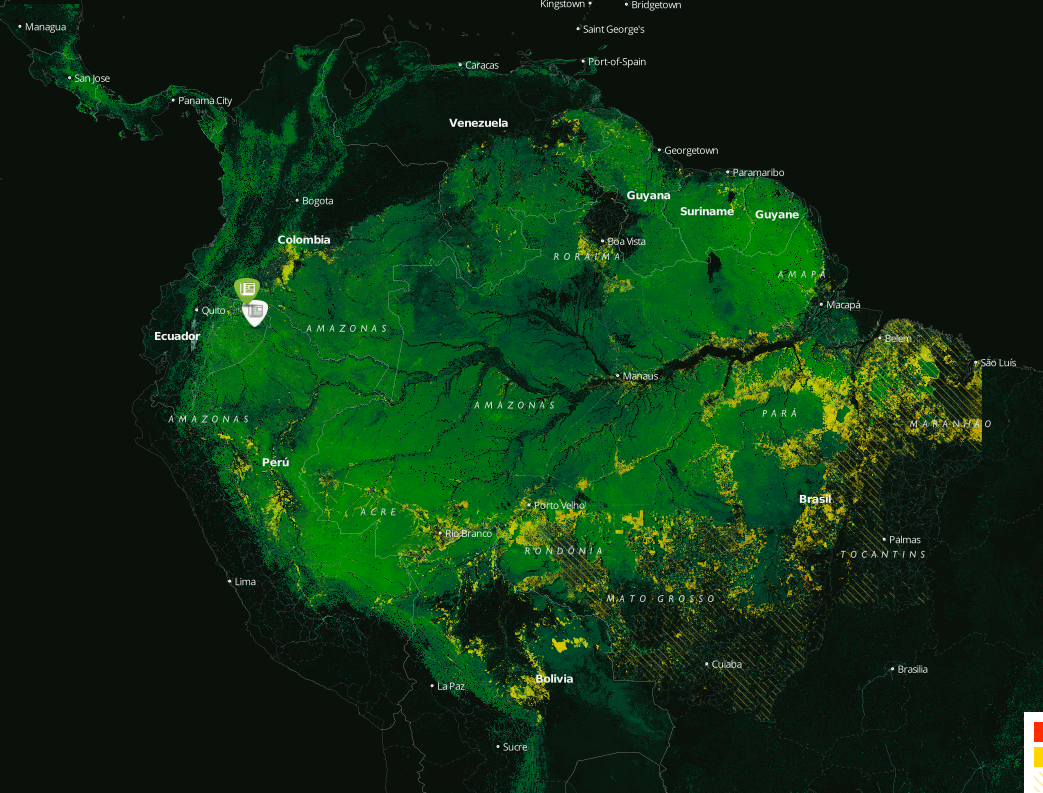 map of Brazilian deforestation