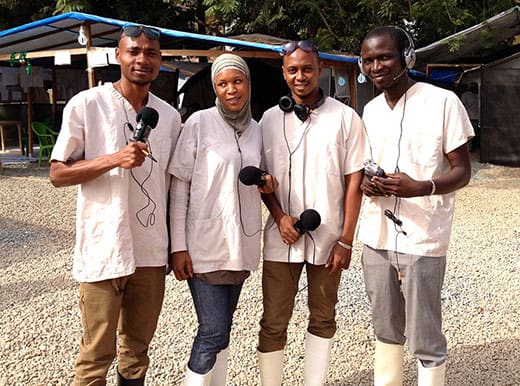 Mohamed Komah, Asmaou Diallo, Korka Bah, and Mamadou Kone, reporting from the Donka Ebola treatment center in Conakry. 