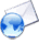 Email icon: globe with envelope