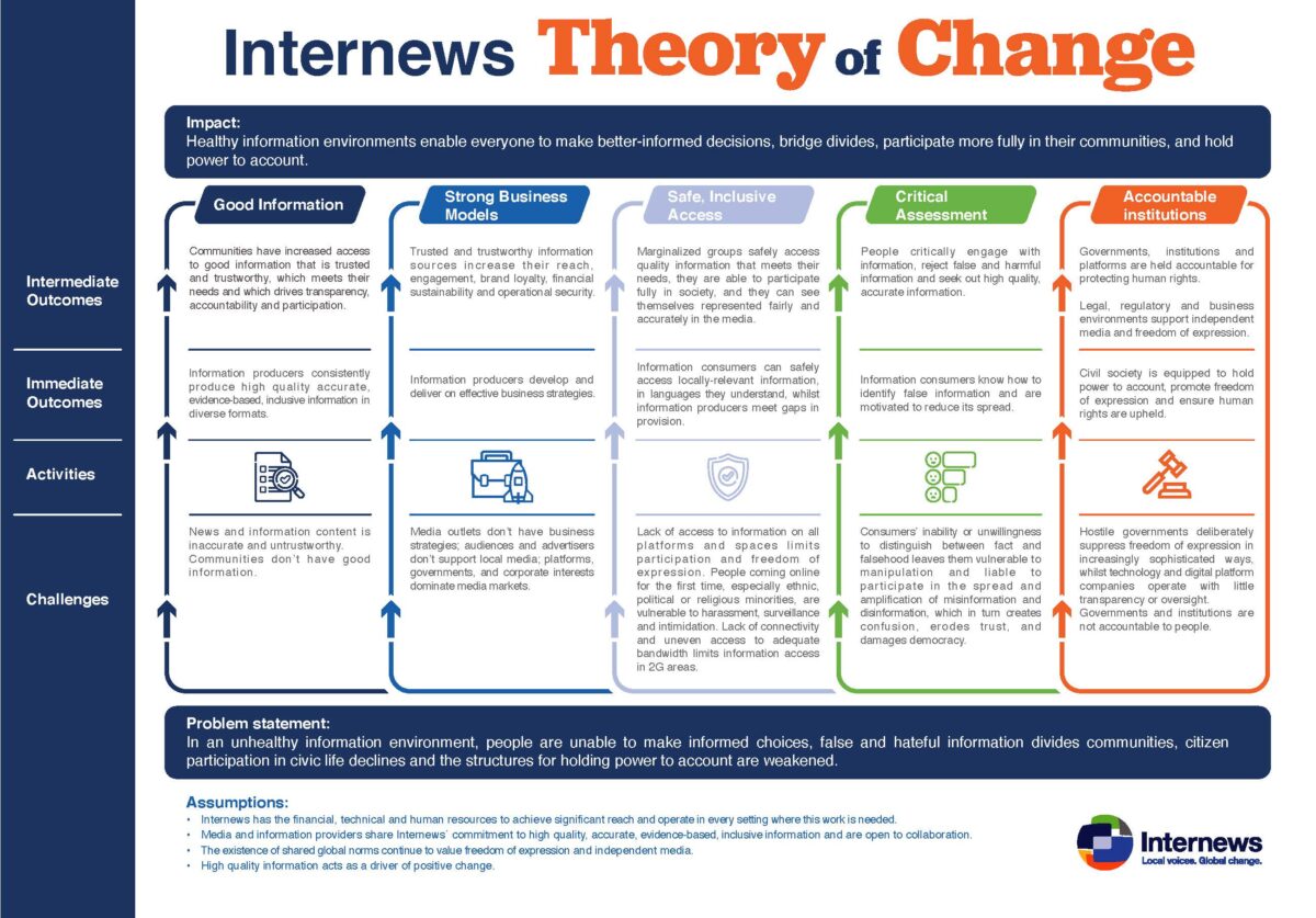 Infographic showing the theory of change
