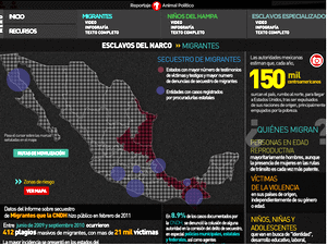 Screen shot of a website showing a map and statistics.