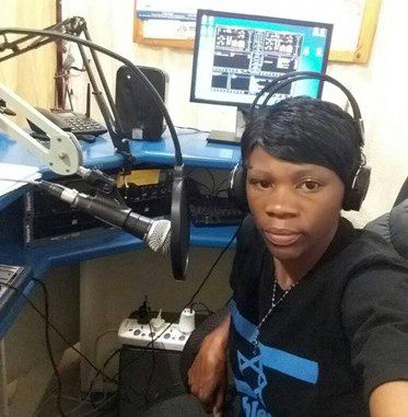 Suzan Moshy in the radio studio