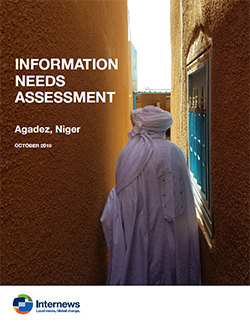 Cover: Information Needs Assessment: Agadez, Niger