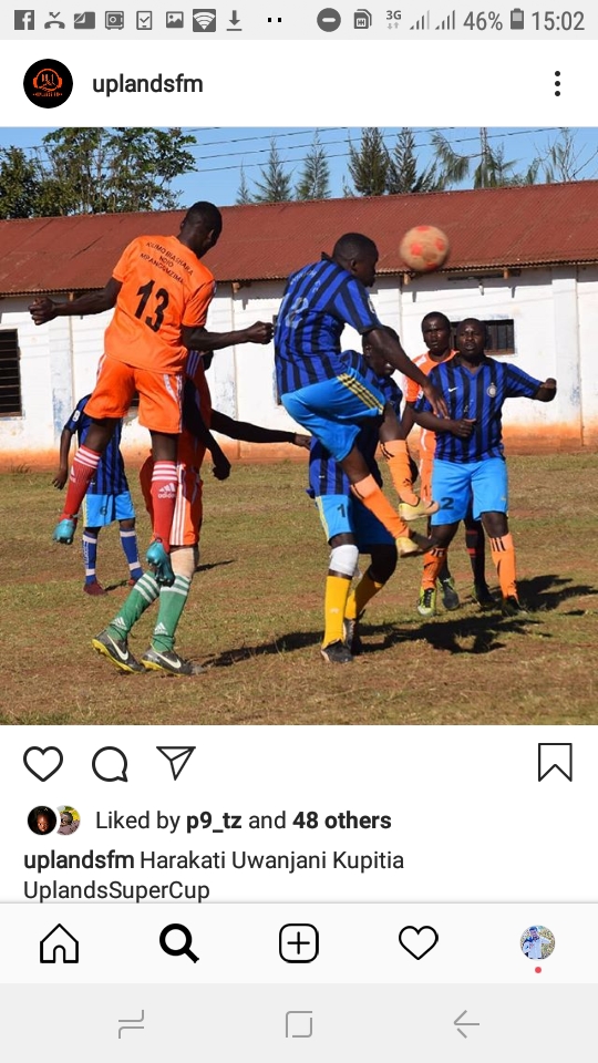 Facebook post of young men playing soccer