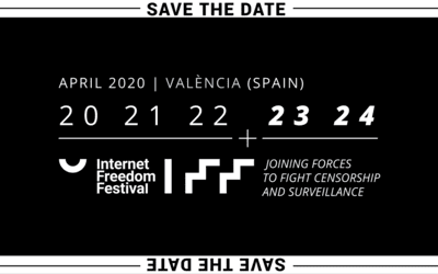 Save the date: April 2020 - Internet Freedom Festival.