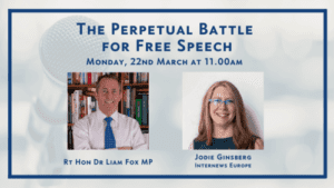 Photos of presenters - The perpetual battle for free speech