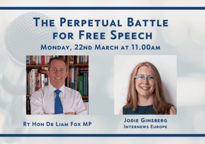 Photos of presenters - The perpetual battle for free speech