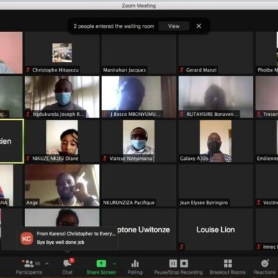 Screen shot of a zoom meeting.