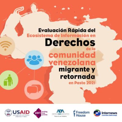 Evaluación Rápida del Ecosistema de Evaluación en Derechos de la comunidad venezolana migrante y retornada en Pasto 2021